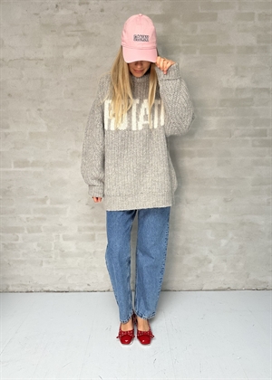 Brandy Knitted Logo sweater Opal Gray ROTATE By Birger Christensen 